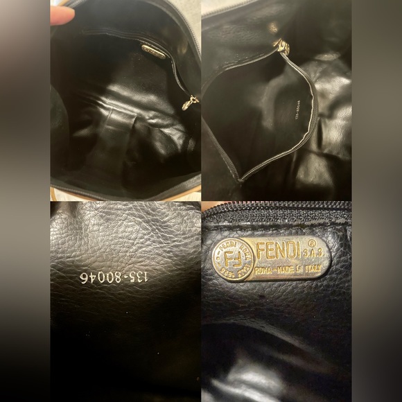 🧚Auth💖Beautiful💖 FENDI Zucca Zucchino FF Monogram Pochette Clutch Crossbody✨ - Picture 8 of 13